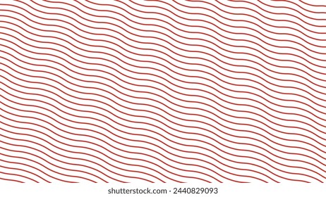 Imagen vectorial de fondo de rayas de línea de onda roja para el telón de fondo o estilo de tela