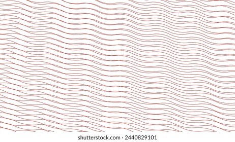 Red wave line stripes background vector image for backdrop or fabric style
