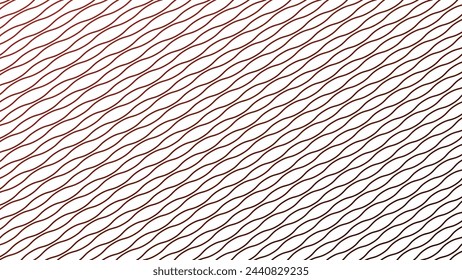 Imagen vectorial de fondo de rayas de línea de onda roja para el telón de fondo o estilo de tela