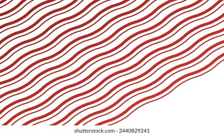 Red wave line stripes background vector image for backdrop or fabric style