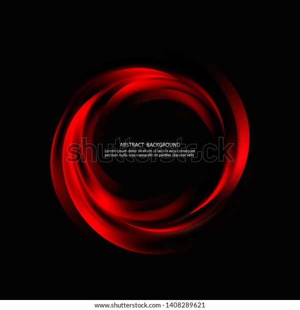 Red Wave Lines Form Circle On Stock Vector (Royalty Free) 1408289621