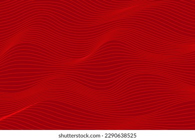 Red Wave Lines Pattern Abstract Background. Modern Banner. Wallpaper. Frame. Vector Illustration