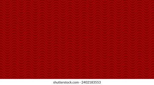 Red Wave Lines Pattern Abstract Background. Modern Banner. Wallpaper. Vector Illustration
