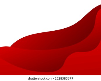 Red Wave Lines Pattern Background. Abstract Business Banner. Modern Wallpaper. Vector Illustration