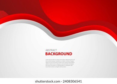 Red wave luxury modern background with white space for text and message. template design