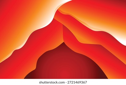 modelo de design de fundo de papel moderno e abstrato onda vermelha