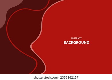Red wave modern background with dark red space for text and message. template design	