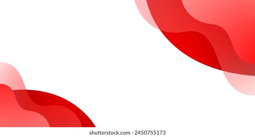Red wave modern background with white space for text and message. vector illustration