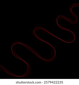 Red wave on a black background. Abstract vector pattern. Eps 10