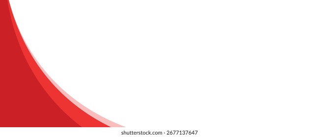 Rote Welle auf weißem abstraktem Hintergrund.Vektorgrafik auf Banner, Poster, Website