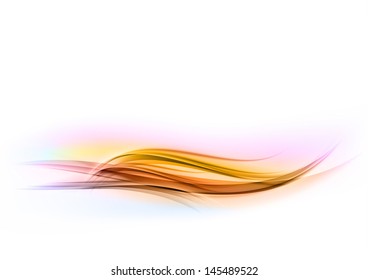 red wave on the white background