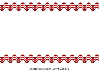 Red Wave on White Background