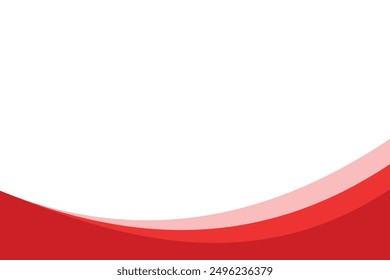 Red Wave on White Background