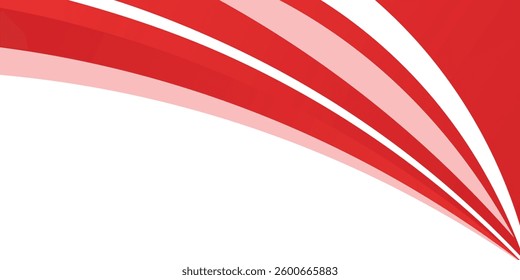 Red Wave on White Background modern white and red Abstract background 