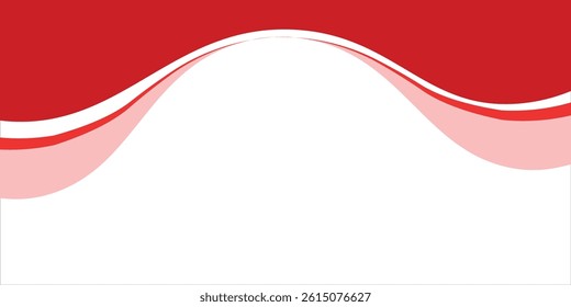 Red Wave on White Background