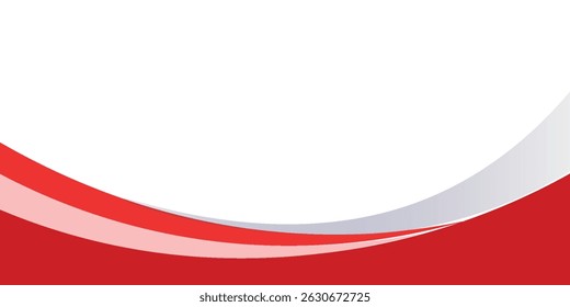 rote Welle auf weißem Hintergrund