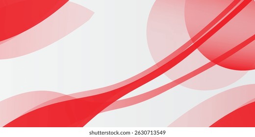 Red Wave auf weißem Hintergrund Kunstkurve für Unternehmen mit Platz für Text einfach gut abstrakt modern