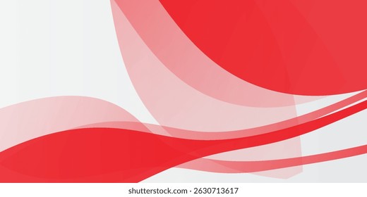 Red Wave on White Background art curve for business with space for text simple good abstract
