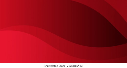 Red Wave on White Background