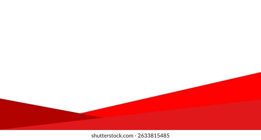 Red Wave on White Background