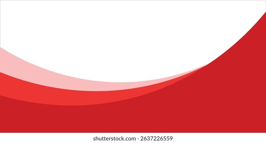 Red Wave on White Background