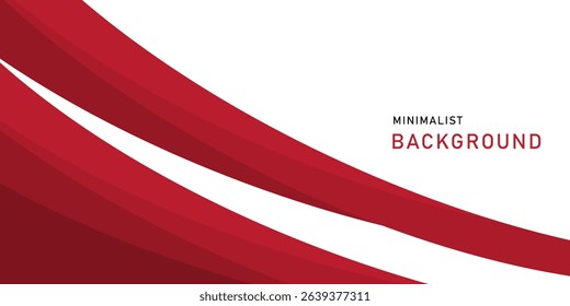 Red Wave on White Background. vector