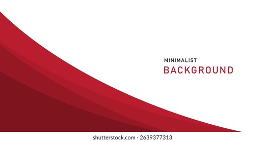Red Wave on White Background. vector