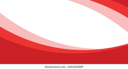 Red Wave on White Background. eps 10