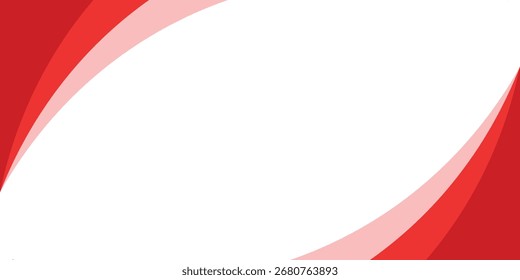 Red Wave on White Background. vector illustration