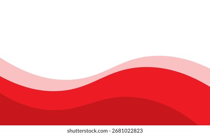 Red Wave on White Background, vector eps10