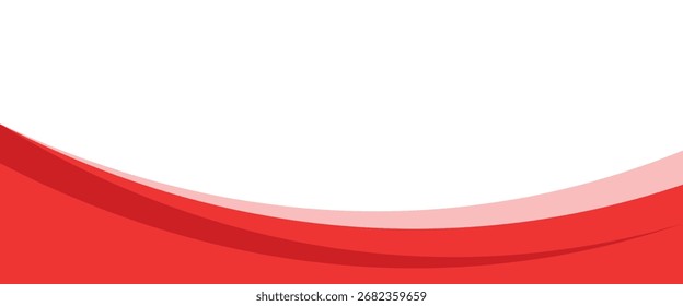 Red Wave on White Background. vector background eps10.