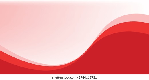 Red Wave on White Background modern bacground illustration