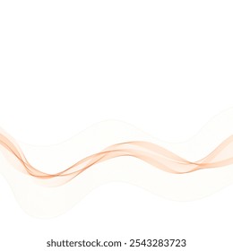 Red wave pattern. Colorful vector wave. Decor element.