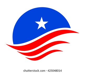red wave shape ornament star icon image vector