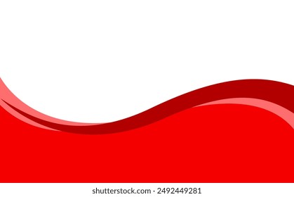 raya de onda roja para Anuncio, gráfico de onda para borde de esquina, curva de onda para póster inferior y tarjeta