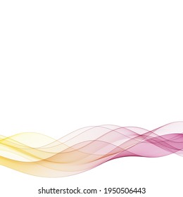 rote Welle. Abstrakte Vektorlinien