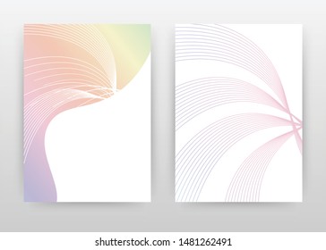 Red waved lines on white design for annual report, brochure, flyer, poster. Wave lines on white background vector illustration for flyer, leaflet, poster. Abstract A4 brochure template.