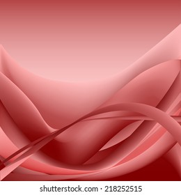 Red waves abstract background on white background vector illustration design element