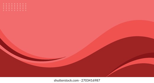 Fondo de Anuncio de ondas rojas. ilustración abstracta.