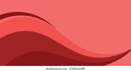 Fondo de Anuncio de las olas rojas. Plantilla de fondo de patrón de Anuncio de Diseño gráfico abstracto de Vector. EPS moderno 10.