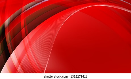 Red Waves Curved Lines Background Design