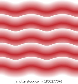 red wavy abstract background with soft gradations. vector illustration of light colored 3d pattern