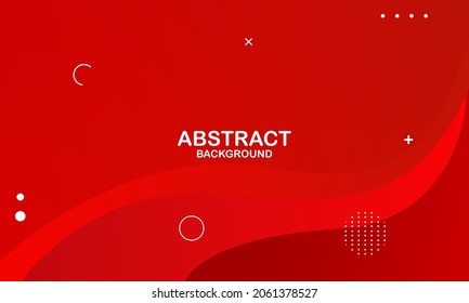 Fondo rojo ondulado. Composición dinámica de formas. Ilustración del vector