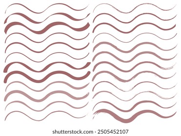 Red wavy brush stroke icon sheet.