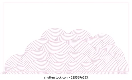 red wavy frame vector background