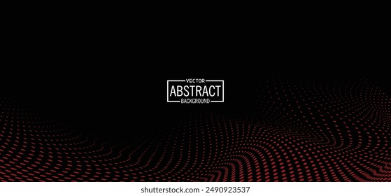 red wavy halftone background illustration