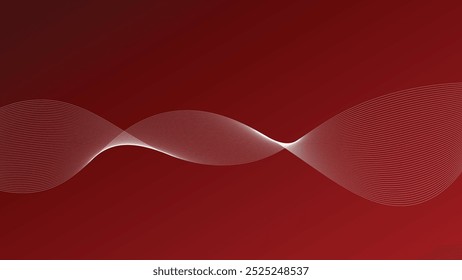 Red wavy lines abstract background