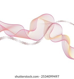 Fondo abstracto de líneas onduladas rojas	