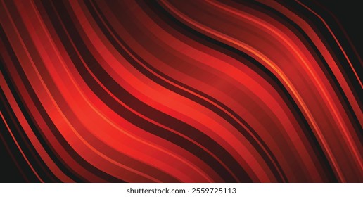 red wavy lines abstract background 