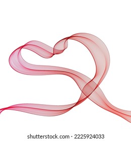 
Red wavy pattern. Abstract lines. Sample.